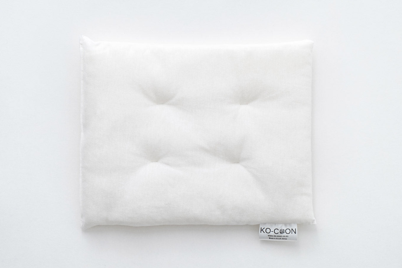 Baby pillow Set: merino wool pillow (20x34cm) and milky white soft cotton pillowcase