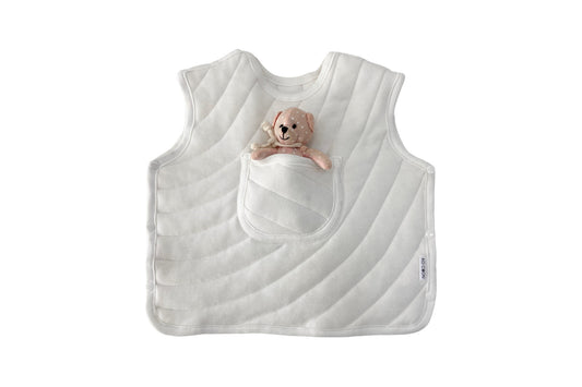 Cozy quilted merino wool baby vest (3 sizes: 3-24m)