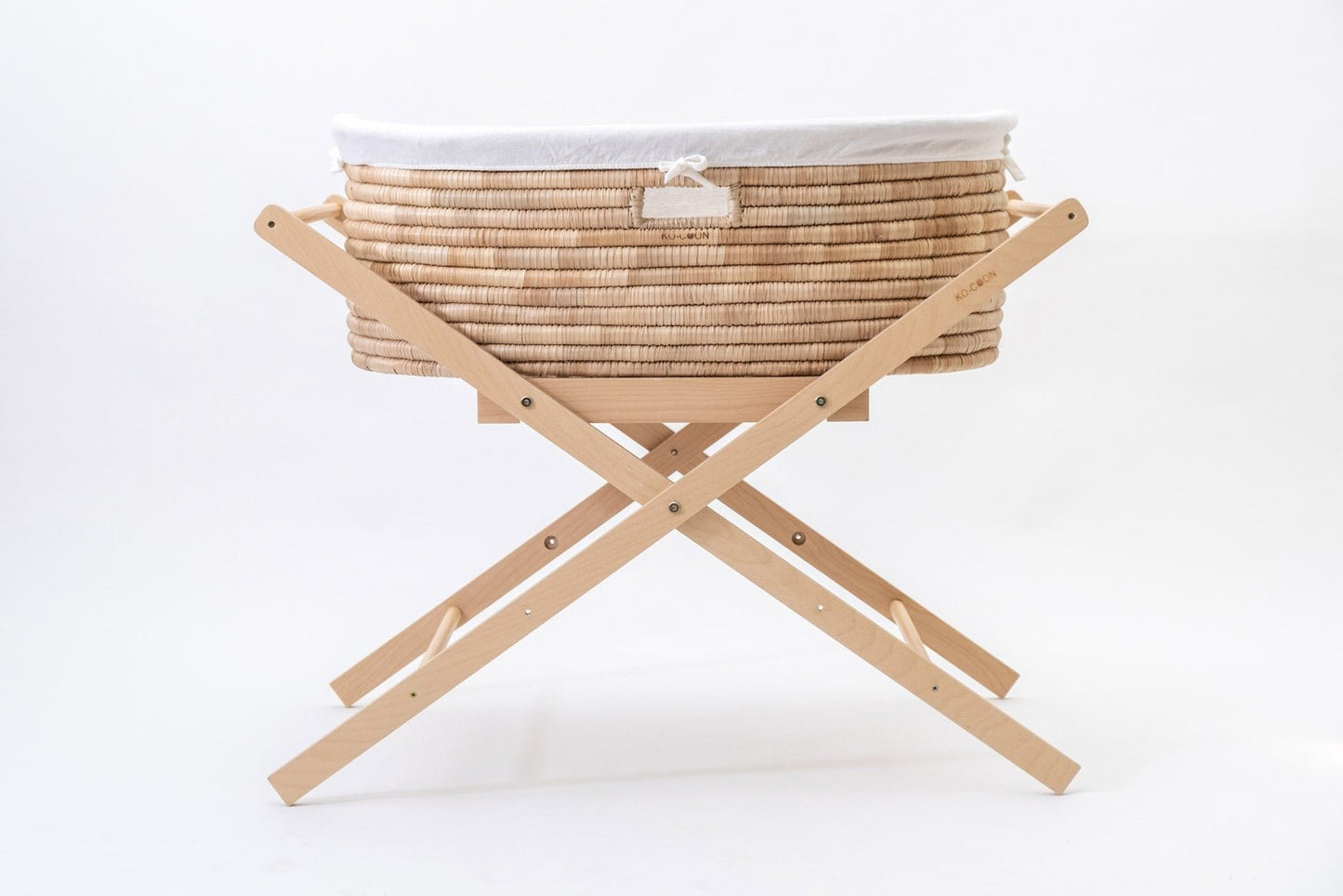 Moses basket & Foldable SET NATURAL THE ORIGINAL - with keyhole handles (ETA 2 weeks)