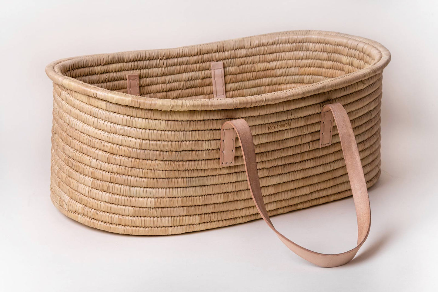 Moses Basket TIMELESS - Nude Leather handles (ETA 2 weeks)