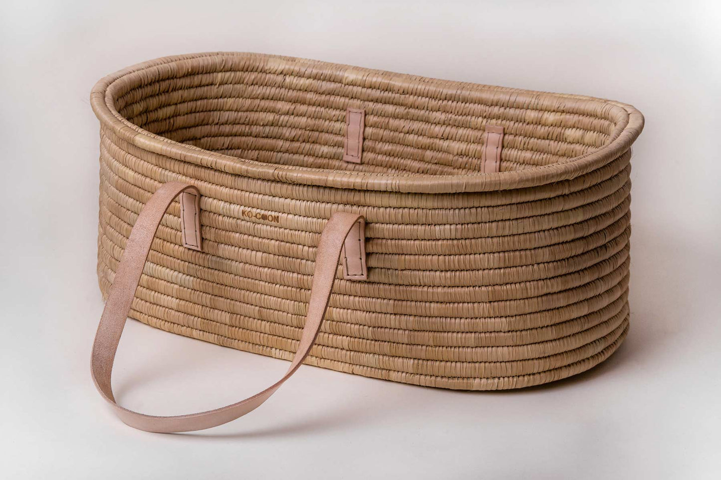 Moses Basket TIMELESS - Nude Leather handles (ETA 2 weeks)