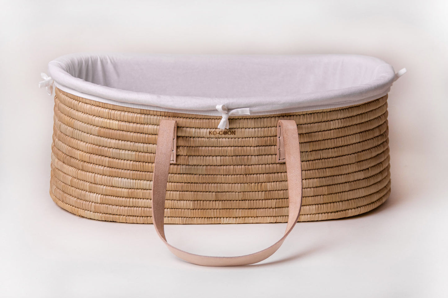 Moses Basket TIMELESS - Nude Leather handles (ETA 2 weeks)