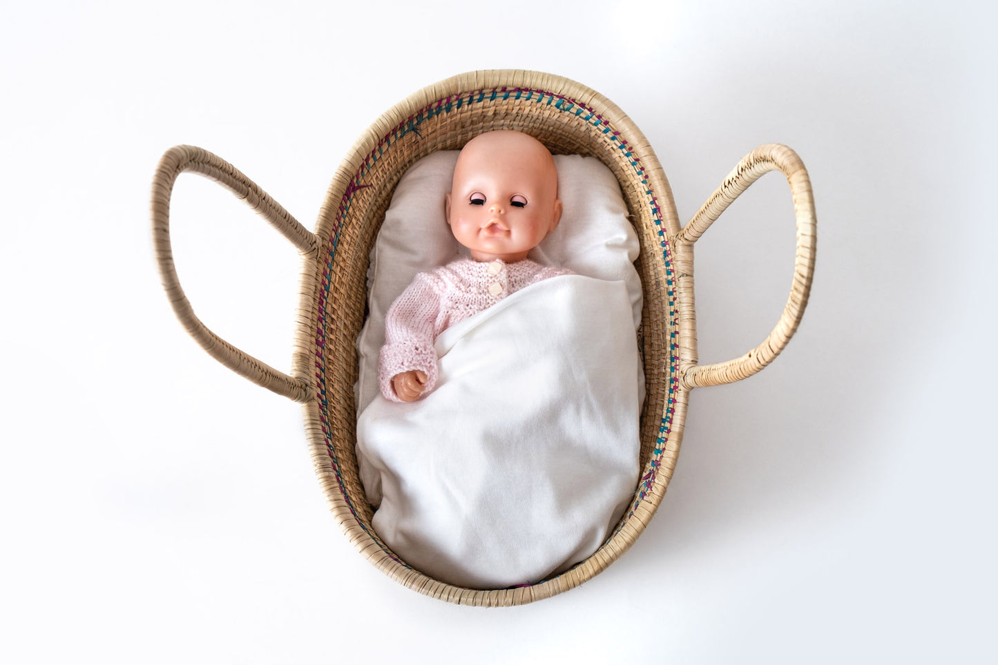 Nappy Basket / Doll & Teddy Moses basket - Natural collection