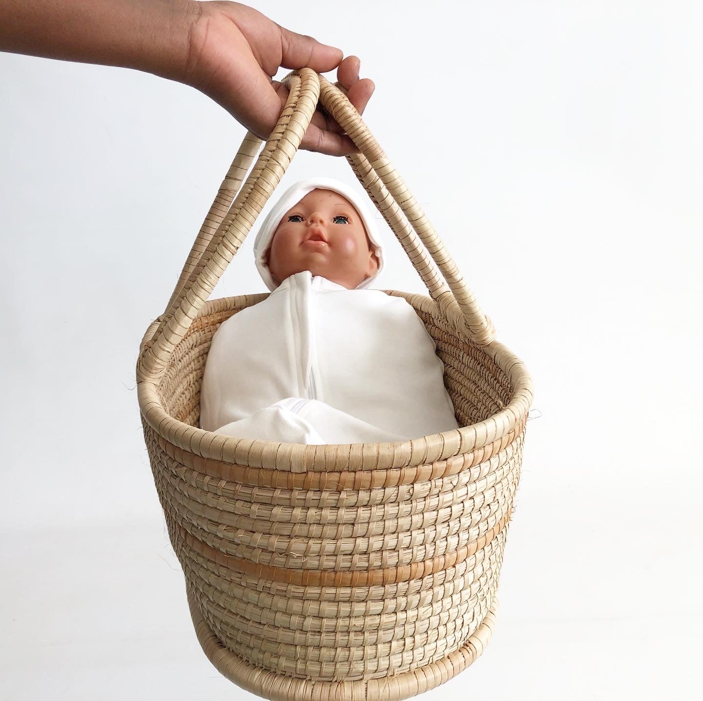 Nappy Basket / Doll & Teddy Moses basket - Natural collection